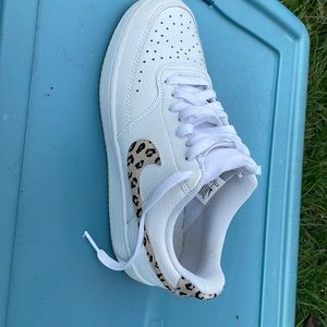 Nike leopard court vision court shoes